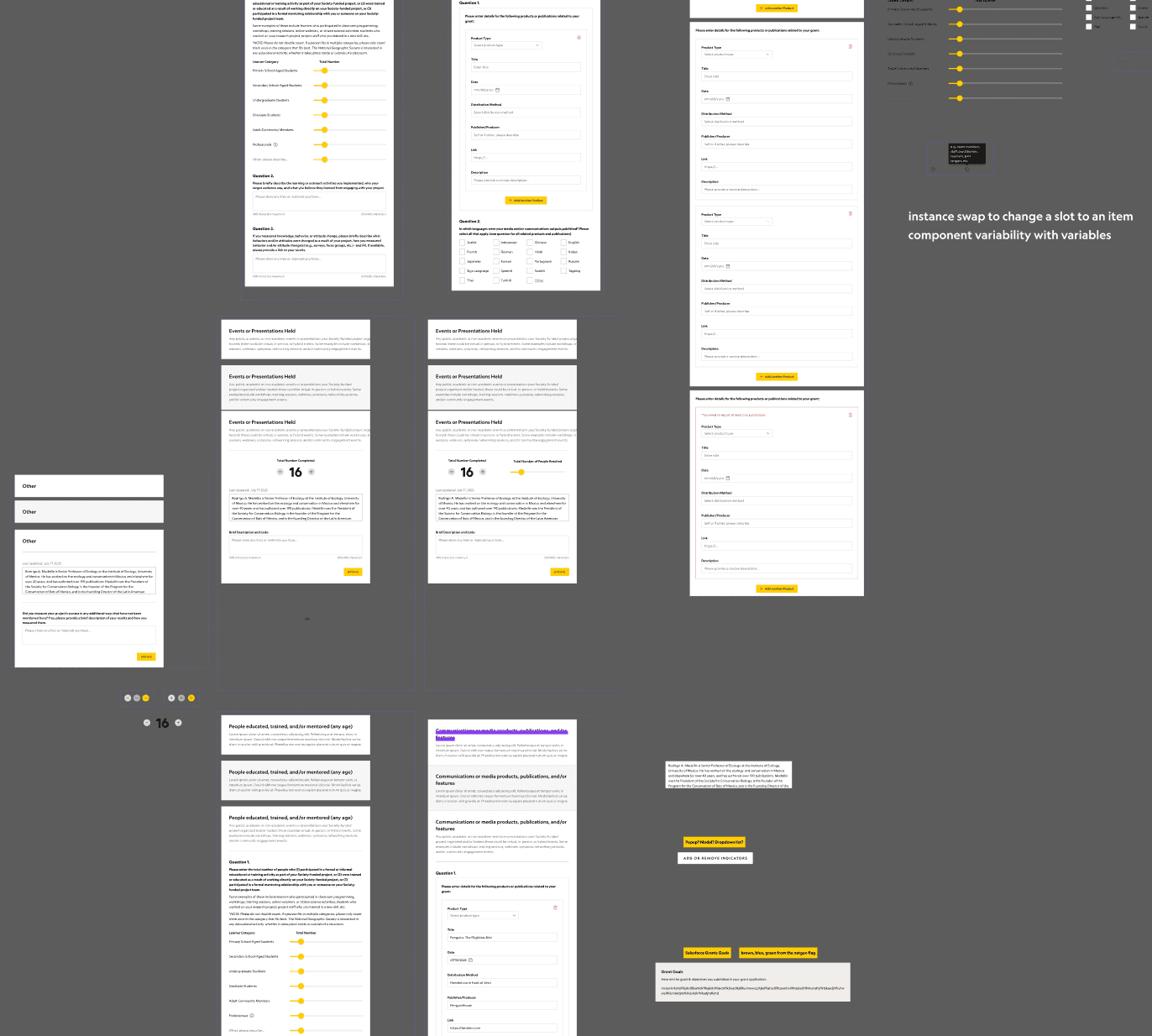 The design system work
